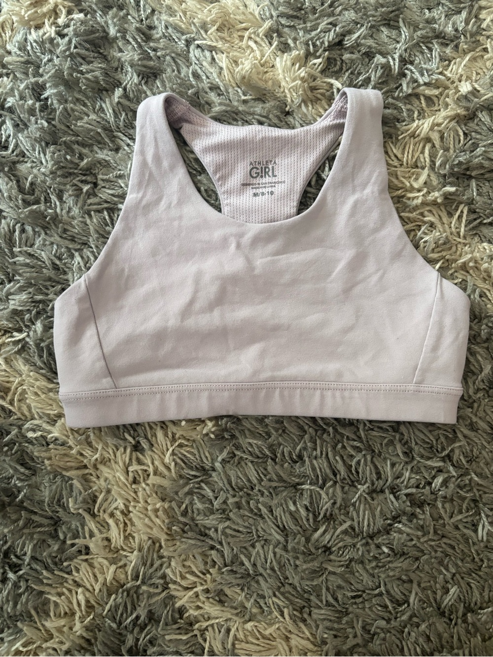 Athleta Girls Pale Lavender Racerback Sports Bra